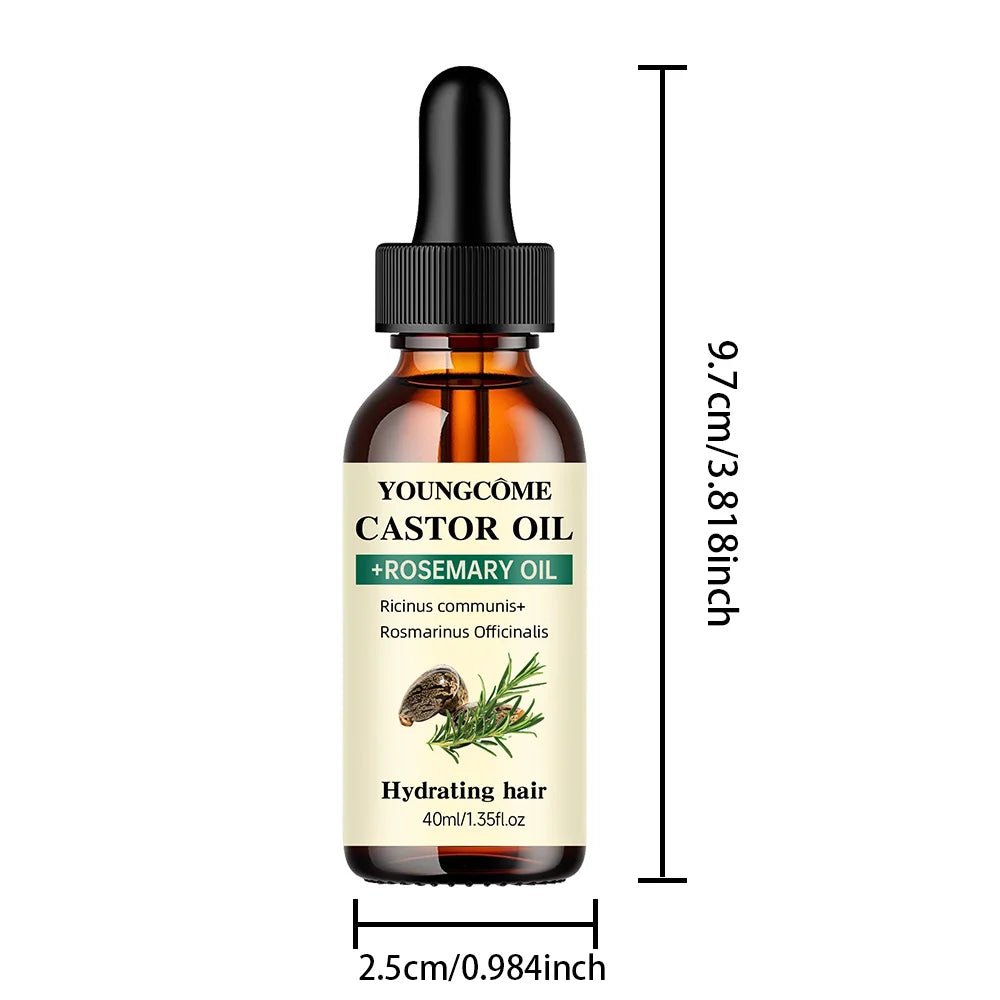 Castor Oil + Rosemary | Nourishing Hair Revival Blend™